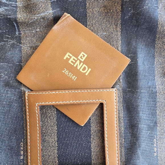 FENDI Penguin Stripe Large Clutch Zip Pouch - Picture 3 of 16